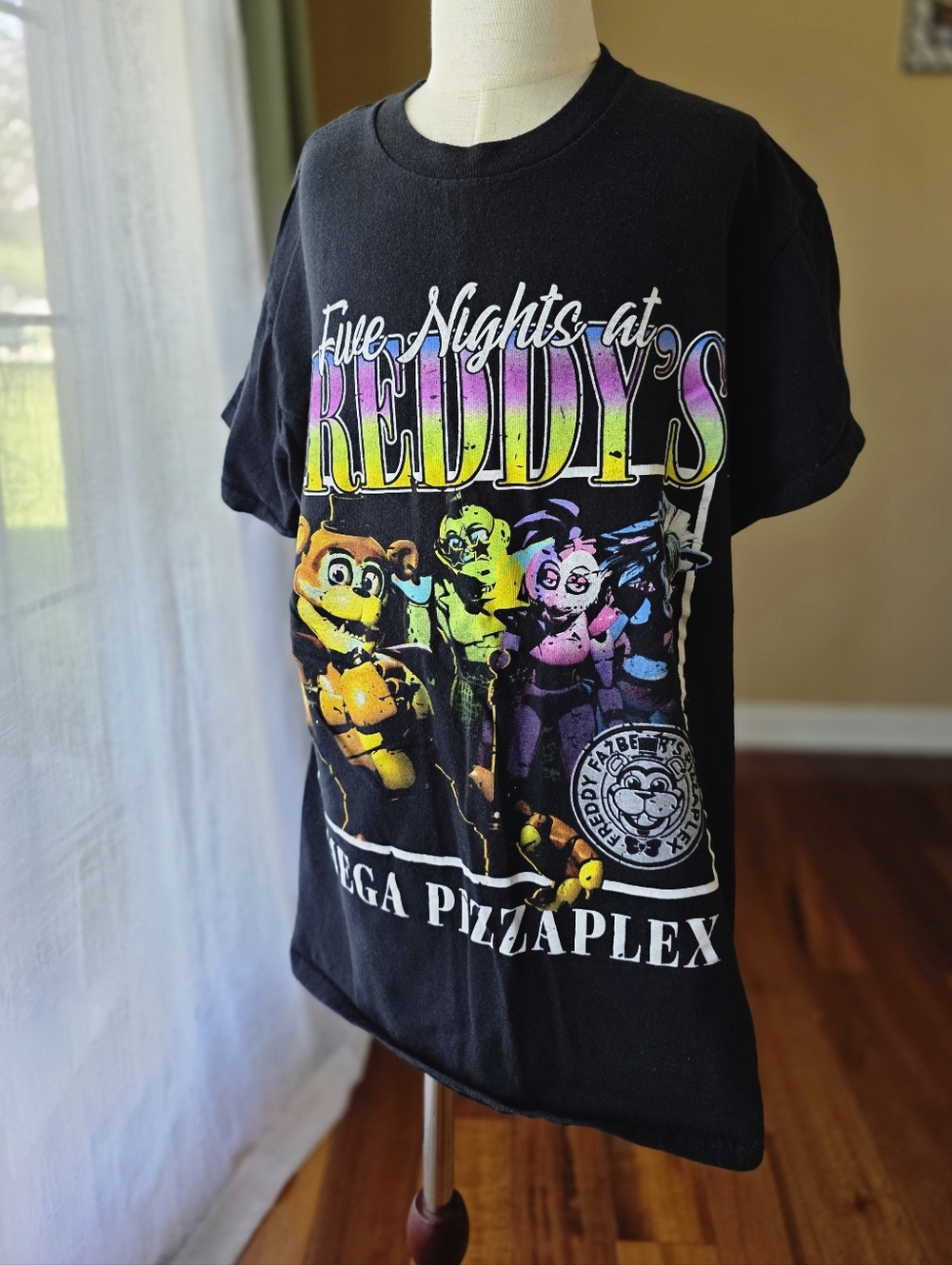 Five Nights At Freddy's Security Breach Mega Pizzaplex Black Graphic T-Shirt - S